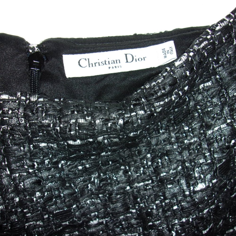 Dior Black Multi Tweed Mini Skirt